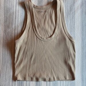Abercrombie Beige Ribbed Tank Top